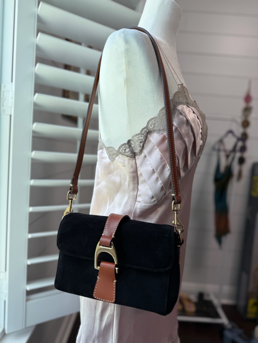 Suede Krya Crossbody Bag